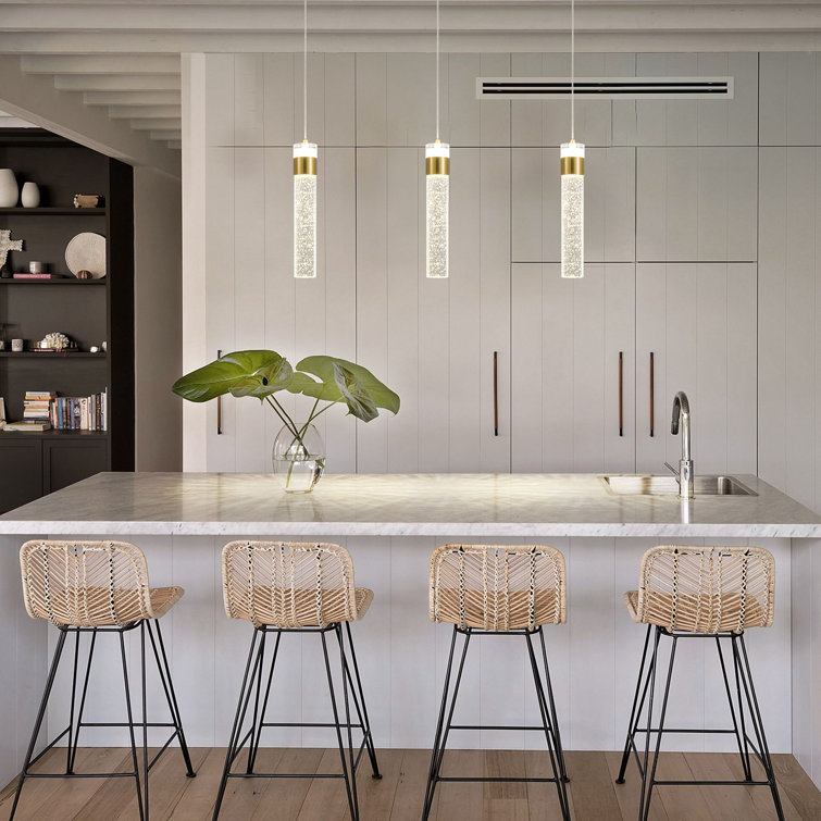 Crystal pendant lights for deals kitchen island